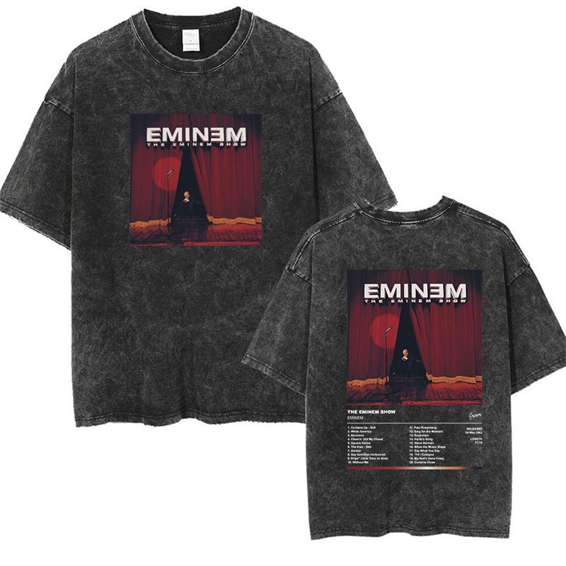 90S Rapper Eminem World Tour Music Graphic T Shirts Men'S Co - Image 1
